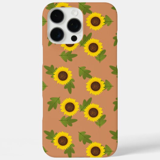 Sunflower Pattern Design – Cute Floral Aesthetic Case-Mate iPhone Hülle (Rückseite)