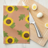 Sunflower Pattern Design – Cute Floral Aesthetic Geschirrtuch (Viertel Falte)