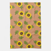 Sunflower Pattern Design – Cute Floral Aesthetic Geschirrtuch (Vertikal)