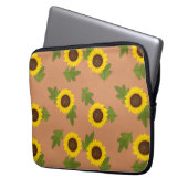 Sunflower Pattern Design – Cute Floral Aesthetic Laptopschutzhülle (Vorderseite Links)