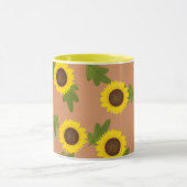 Sunflower Pattern Design – Cute Floral Aesthetic Tasse (Zentrum)