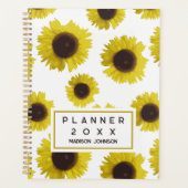 Sunflower Pattern Floral Custom Name 2026 Planer (Vorderseite)