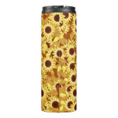 Sunflower Pattern, Gold, Yellow and Brown Thermosbecher (Rückseite)