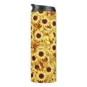 Sunflower Pattern, Gold, Yellow and Brown Thermosbecher (Nach rechts gedreht)