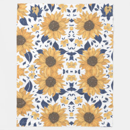 Sunflower pattern stylish Blanket for New Home Fleecedecke