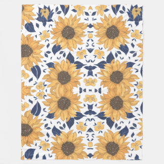 Sunflower pattern stylish Blanket for New Home Fleecedecke