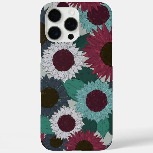 Sunflower Pattern Warm Tones iPhone Case (Rückseite)