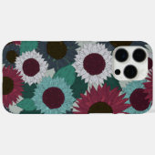 Sunflower Pattern Warm Tones iPhone Case (Rückseite (Horizontal))