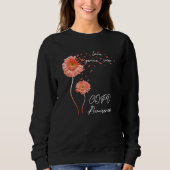 Sunflower Peace Love Cure Orange Ribbon COPD Aware Sweatshirt (Vorderseite)