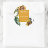 Sunflower Perfume Label Runder Aufkleber (Tasche)