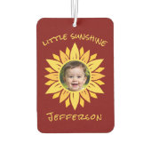 Sunflower Personalized Photo Autolufterfrischer (Rückseite)