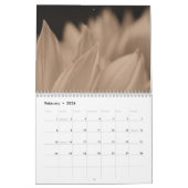 Sunflower Petals in Sepia Tone Kalender (Feb 2026)