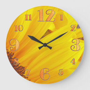 Sunflower Petals Wall Clock Große Wanduhr