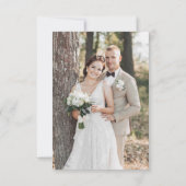 Sunflower Photo Wedding Dankeskarte (Rückseite)