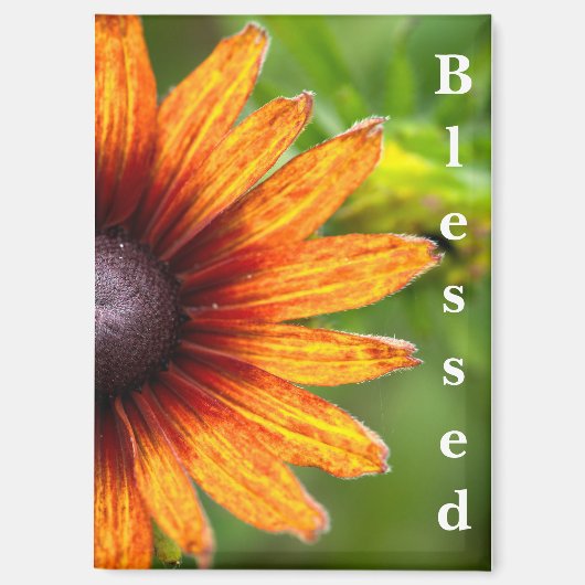 Sunflower Photography Blessed  Magnet (Vorderseite)