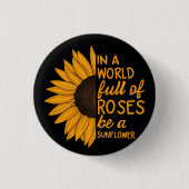 Sunflower pin│Inspirational Gift│Positive Badge Button (Vorderseite)
