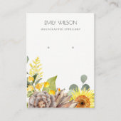 SUNFLOWER PINE CONE FLORAL EARRING DISPLAY LOGO VISITENKARTE (Vorderseite)