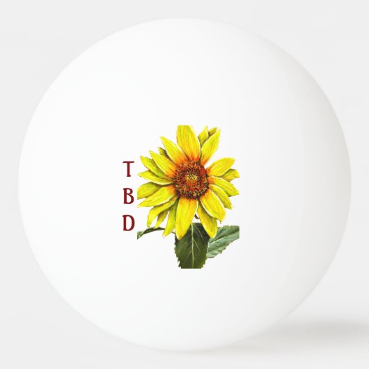 Sunflower Ping Pong Ball Tischtennisball (Vorderseite)