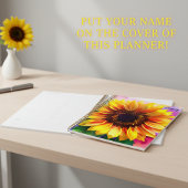 Sunflower Planner with Custom Name Planer
