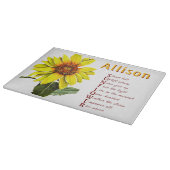 Sunflower Positive Encouragement Cutting Board Schneidebrett (Ecke)