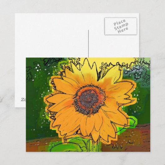 SUNFLOWER POSTKARTE (Vorne/Hinten)