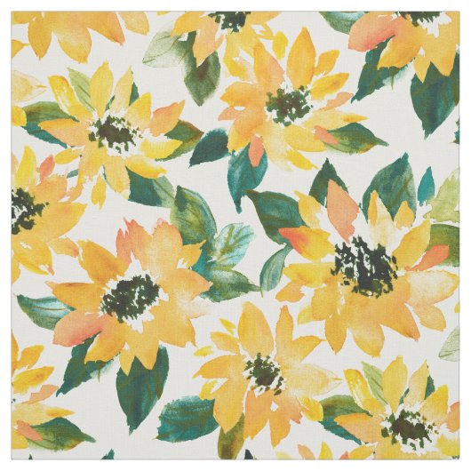 SUNFLOWER POWER Gelbe Blume Stoff (Muster)