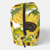 Sunflower Print Customized Canvas Accessory Bag Waschbeutel (Rechts)