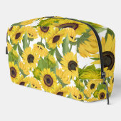 Sunflower Print Customized Canvas Accessory Bag Waschbeutel (Rechte Ecke)