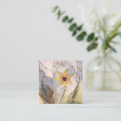 Sunflower Quadratische Visitenkarte (Stehend Vorderseite)