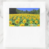 Sunflower：Rectangle Seal Rechteckiger Aufkleber (Tasche)