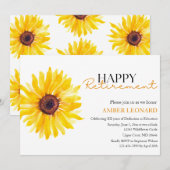 Sunflower Retirement Invitation |Teacher or Admin Einladung (Vorne/Hinten)