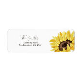 Sunflower Return Address Label Mason Jars Rustic (Vorne)