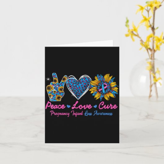 Sunflower Ribbon Pregnancy Infant Loss Awareness C Karte (Gelbe Blume)