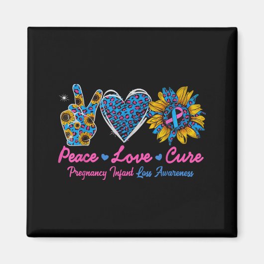 Sunflower Ribbon Pregnancy Infant Loss Awareness C Magnet (Vorne)