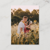 Sunflower Roses Wedding QR Code RSVP Begleitkarte (Rückseite)