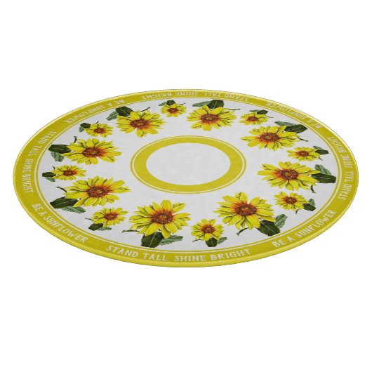 Sunflower Round Cutting Board Schneidebrett (Ecke)