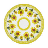 Sunflower Round Cutting Board Schneidebrett (Vorderseite)