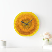 Sunflower Round (Large) Wall Clock Große Wanduhr (Zuhause)