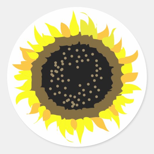 SUNFLOWER RUNDER AUFKLEBER (Vorderseite)