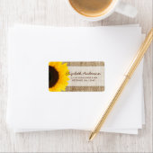 Sunflower Rustic Burlap Address Labels Adressaufkleber (Insitu)