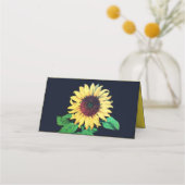 SUNFLOWER Rustikales Hochzeitssommer Party Platzkarte (Rückseite)