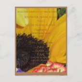 SUNFLOWER RUSTISCHE WEDD INVITES ENSEMBLE POSTKARTE (Vorderseite)