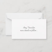 SUNFLOWER SAVE THE DATE WEDING NOTE CARD MITTEILUNGSKARTE (Rückseite)