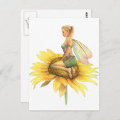 "Sunflower" Schöne Blume Fee von Schotte Howden Postkarte (Vorne/Hinten)