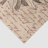 Sunflower Script Ephemera Decoupage Seidenpapier (Detail)