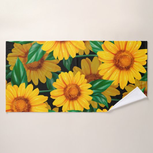 Sunflower seamless pattern. Background with yellow Badehandtuch (Badehandtuch)