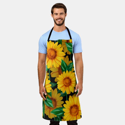 Sunflower seamless pattern. Background with yellow Schürze (Getragen)