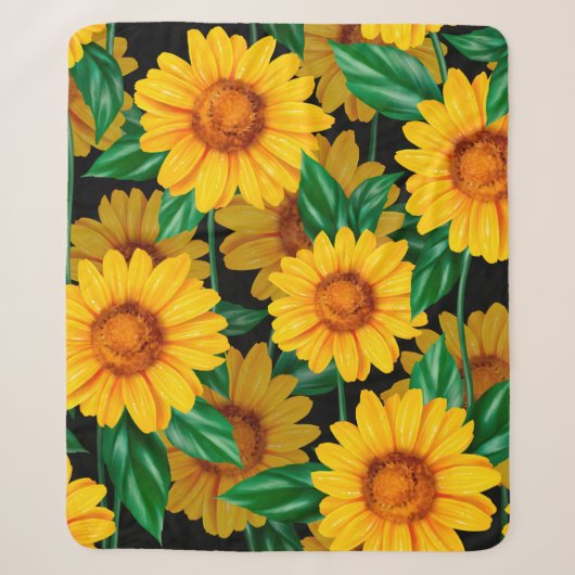 Sunflower seamless pattern. Background with yellow Sherpadecke (Vorderseite)