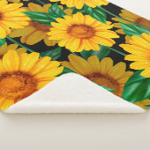 Sunflower seamless pattern. Background with yellow Sherpadecke (3/4)