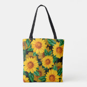 Sunflower seamless pattern. Background with yellow Tasche (Rückseite)